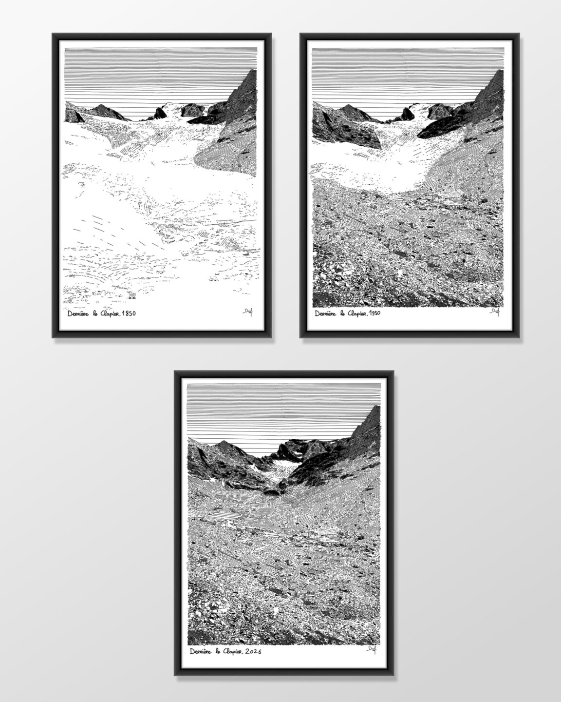 Evolution, derrière le Clapier (triptych)